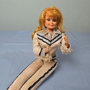 Vintage 1966 Barbie doll Twist‎ n Turn Body TNT with 1978 Head Western Clothes